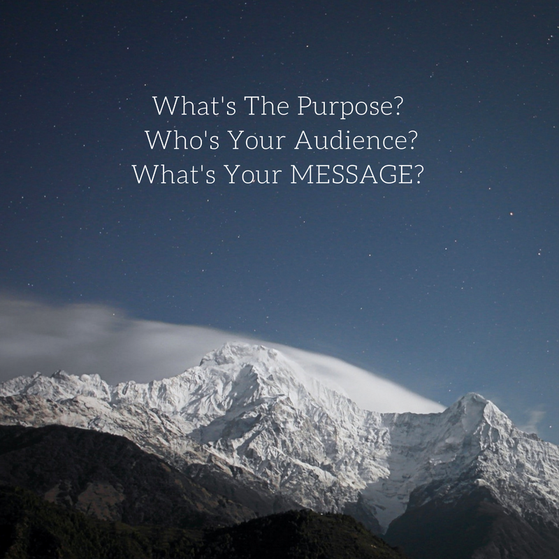 message audience purpose graphic