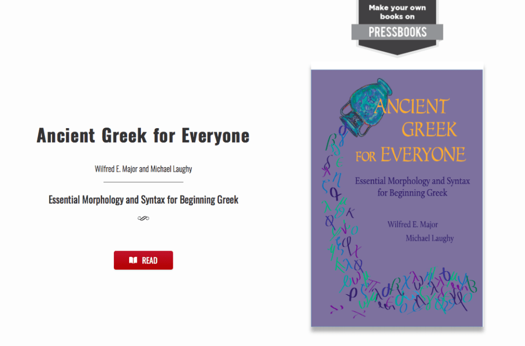 Web book: Ancient Greek for Everyone open textbook 