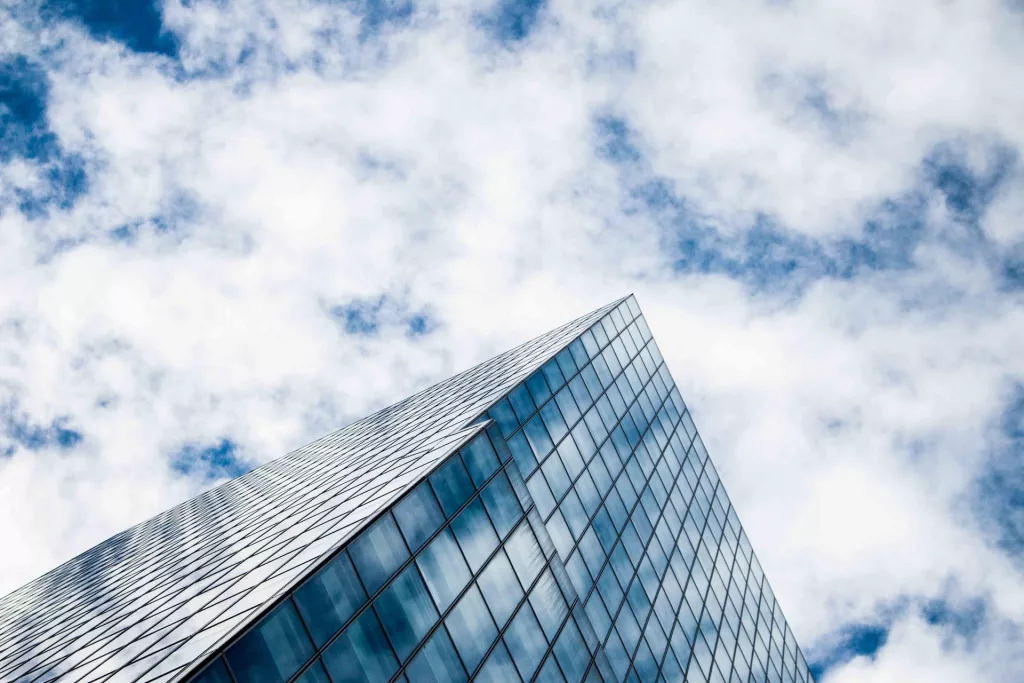 City building against the sky