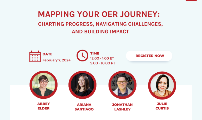 Webinar: Mapping Your OER Journey