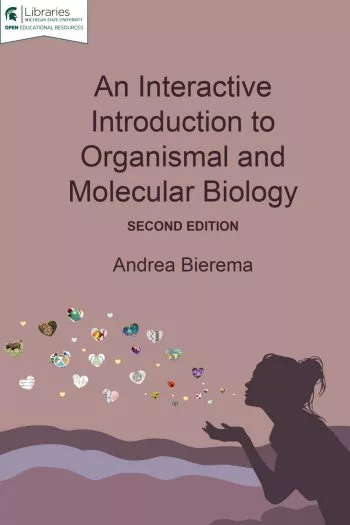 An Interactive Introduction to Organismal and Molecular Biology, 2nd ed. book cover showing a girl with illustrated hearts