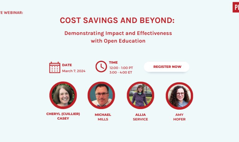 Demonstrating Impact and Effectiveness with Open Education