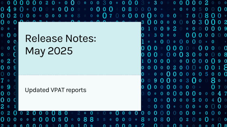 May release notes: updated VPAT reports