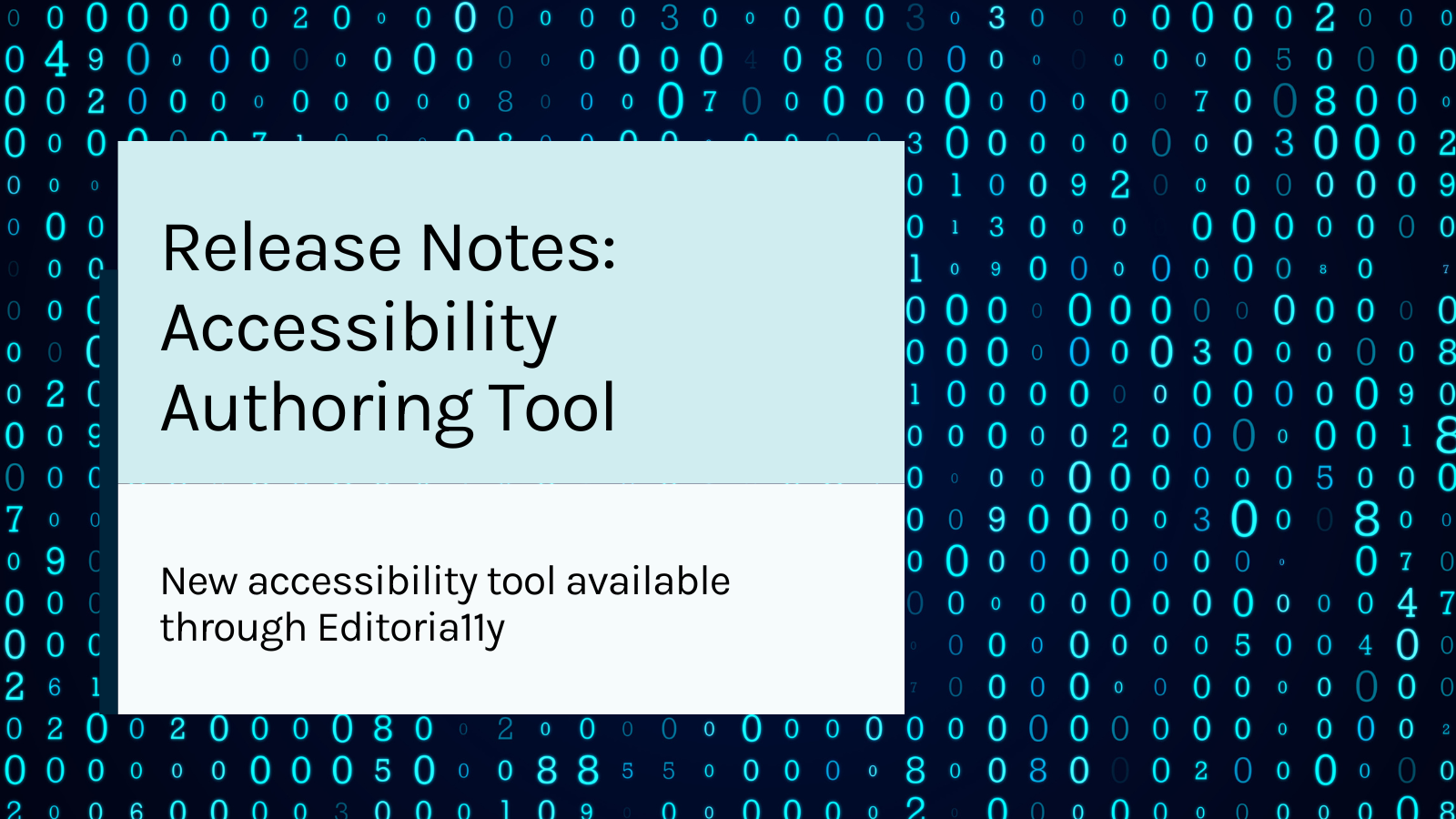 release notes for the Pressbooks Accessibility Authoring Tool