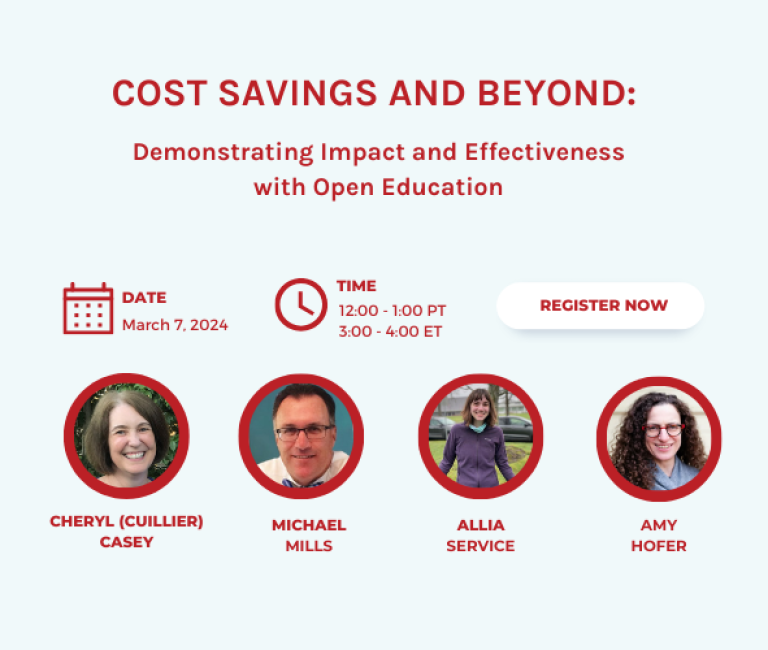 Demonstrating Impact and Effectiveness with Open Education